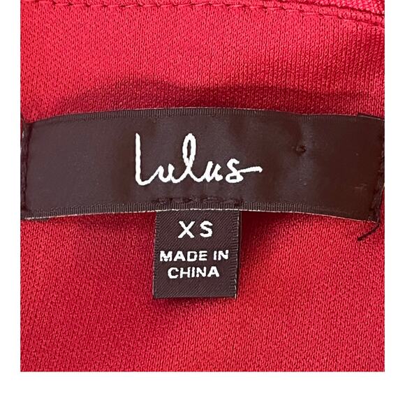 Lulu's dress Glamorous Life v neck minidress red X-Small XS - Picture 3 of 4